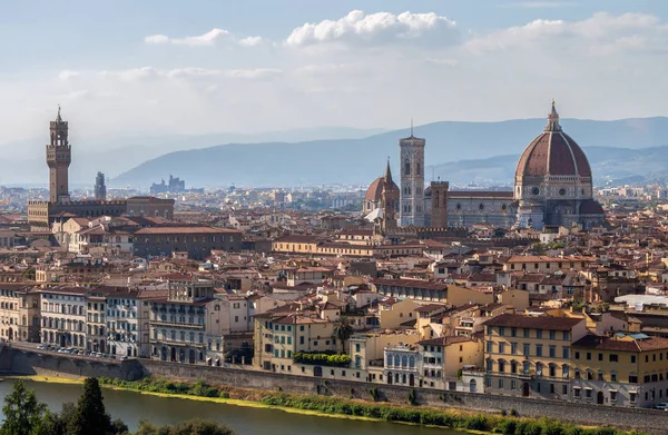 Widok Kościoła Santa Maria Dei Fiori Katedra Duomo Palazzo Vecchio — Zdjęcie stockowe