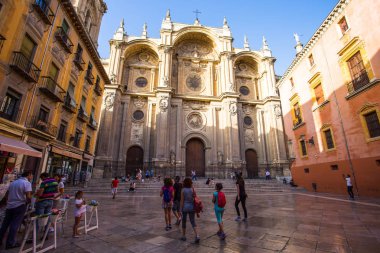 Granada, İspanya 23 Haziran 2016 - Büyükşehir katedral ve vücut bulma, Granda, İspanya Europe