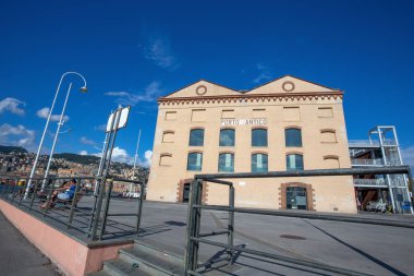 Genoa (Genova), 10 Ağustos 2017 - antik liman, Cenova, (Genova), İtalya ana bina 