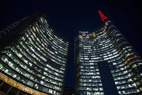 Mailand Dezember 2015 Der Ikonische Wolkenkratzer Unicredit Tower Der Modernen — Stockfoto