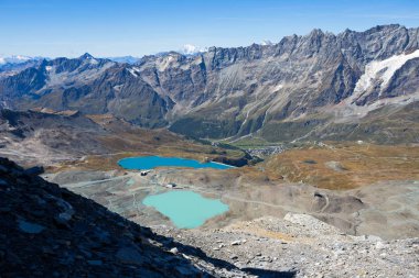 Cime Bianche Yaylası Rosa, Cervino Dağı Grup, Val D'Aosta, görülen Laghi İtalya,