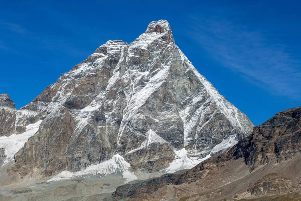 Θέα Βουνό Cervino Matterhorn Από Σταθμό Τελεφερίκ Του Cime Bianche — Φωτογραφία Αρχείου