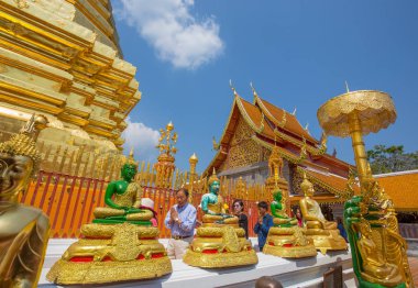 Chiang Mai, Tayland, 18 Şubat 2017 - Wat Phra Bu DOI Suthep Tapınağı, Chiang Mai, Tayland