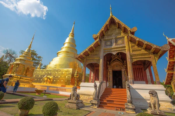 Chiang Mai Thajsko Února 2017 Chrám Wat Phra Singh Chiang — Stock fotografie