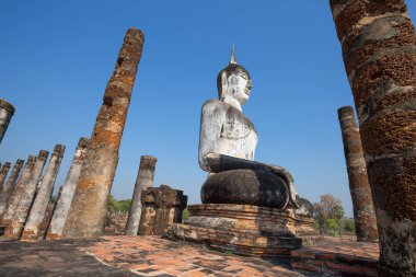 Buda heykeli wat mahathat sukhothai tarihi park, Tayland