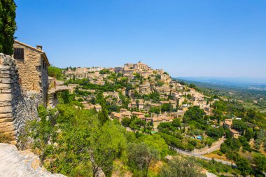 Gordes, Provence, Fransa Ortaçağ Köyü görünümünü