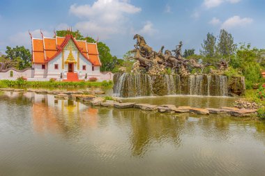 Samut Prakan, Tayland, Şubat 2017 - Wihan Wat Phumin, Nan, antik kent, Samut Prakan, Tayland,
