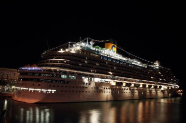 Cenova, İtalya 7 Kasım 2014 - gün sunum ve Costa Diadema port Cenova, İtalya, 7 Kasım 2014 yılında başlatılması