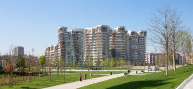 Milan, İtalya, 28 Şubat 2017 - yeni modern konut bina evler 