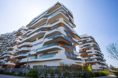 Milan, İtalya, 28 Şubat 2017 - yeni modern konut bina evler 