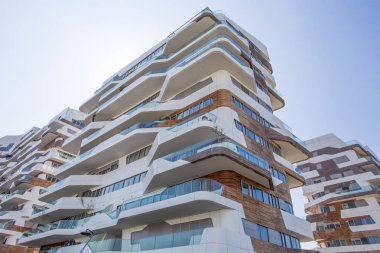 Milan, İtalya, 28 Şubat 2017 - yeni modern konut bina evler 