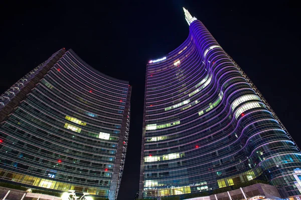 Iconico Grattacielo Torre Unicredit Nella Moderna Zona Milano Vicino Alla — Foto Stock