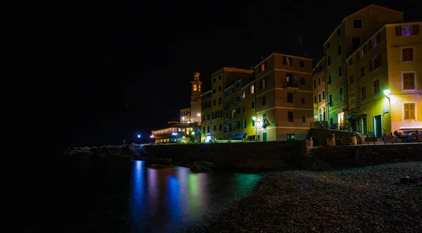 Генуя Genova Італія Березня 2017 Генуя Genova Boccadasse Ніч Рибальське — стокове фото
