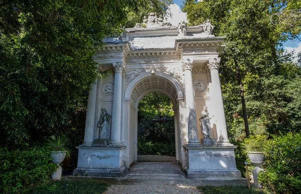 Villa Durazzo Pallavicini Łuk Triumfalny Genui Pegli Włochy — Zdjęcie stockowe