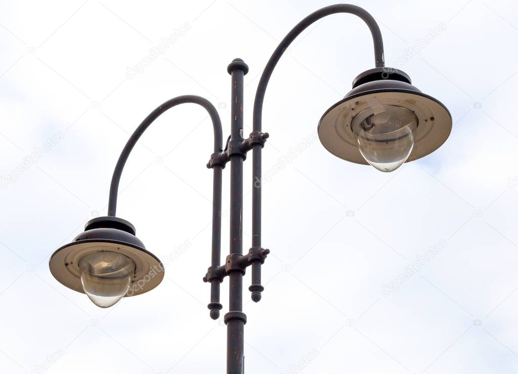 Street lamps in the city, lamppost, street light