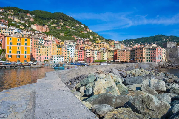 Camogli Italië Mei 2017 Uitzicht Stad Van Camogli Provincie Genua — Stockfoto