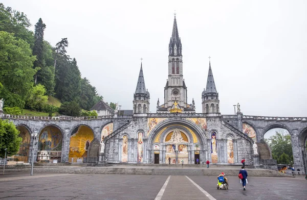 Lourdes Francia Giugno 2016 Notre Dame Rosaire Lourdes Basilica Nostra — Foto Stock