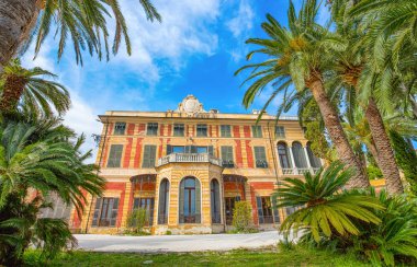 Genoa (Genova), İtalya, 31 Mayıs 2017 - Villa Saluzzo Serra Cenova Nervi Groppallo Park, İtalya içinde Cenova Nervi içinde.