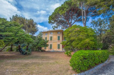 Genoa (Genova), İtalya, 31 Mayıs 2017 - Cenova Nervi, Villa Luxoro Cenova Nervi Groppallo Park, İtalya yakın:.