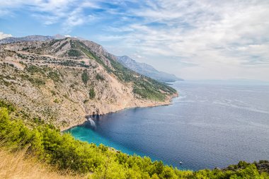 Muhteşem yaz manzara Dalmaçya kıyılarının, Hırvatistan