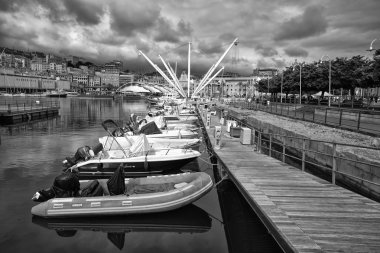 Genoa (Genova), İtalya, 23 Haziran 2017 - eski liman alanı, 