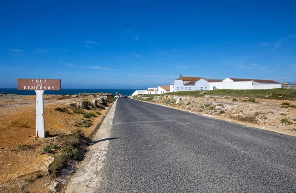 Asphalt Road Peniche Remedios Cross Portugal Europe — Stock Photo, Image