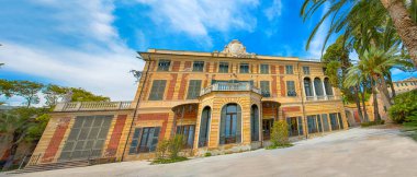 Genoa (Genova), İtalya, 31 Mayıs 2017 - Villa Saluzzo Serra Cenova Nervi Groppallo Park, İtalya içinde Cenova Nervi içinde.