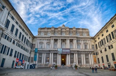 Genoa (Genova), İtalya, 16 Nisan 2018 - görünüm Palazzo Ducale şehir merkezi, Cenova (Genova), İtalya.