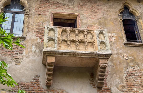 Verona Italy April 2016 Balcony Juliet House Verona Italy — стоковое фото