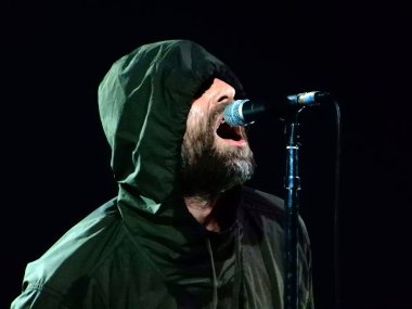Milan, İtalya, 26 Şubat 2018 - Liam Gallagher konserinde Fabrique Milan, İtalya için 26 Şubat 2018 üzerinde gerçekleştirir.