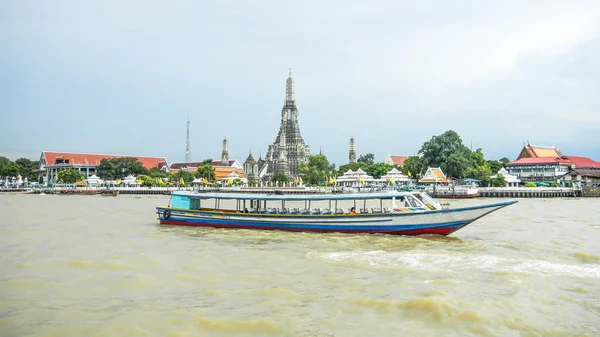 Blick Auf Das Boot Auf Dem Chao Praya Fluss Nach — Stockfoto