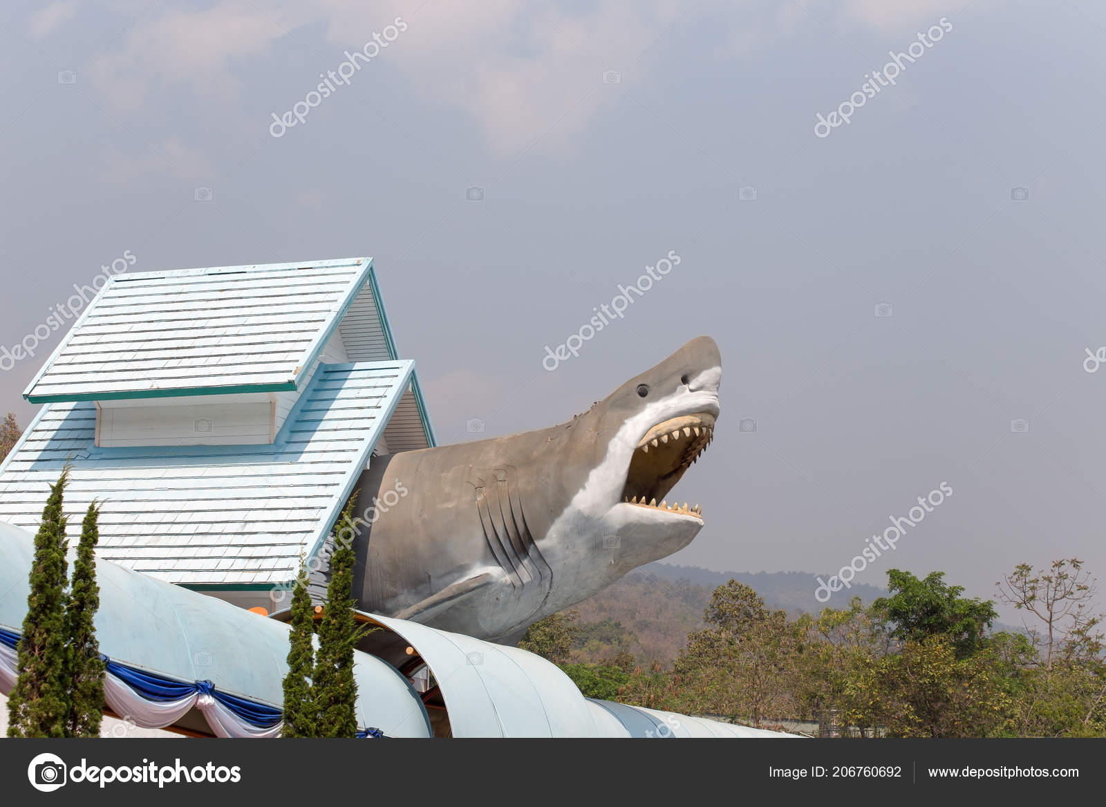 Акула в крыше дома