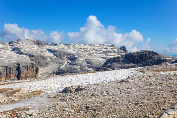Vista Desde Cumbre Sass Pordoi Dolomitas Italia —  Fotos de Stock