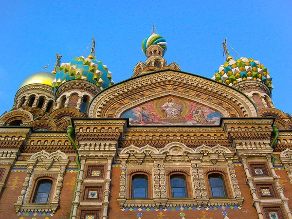 Erlöserkirche Auf Vergossenem Blut Petersburg Russland — Stockfoto