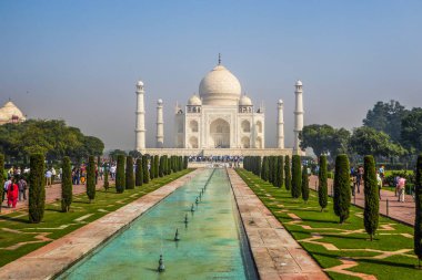 Agra, Uttar Pradesh eyaletinde, Kuzey Hindistan Taj Mahal Türbesi UNESCO Dünya Miras Listesi