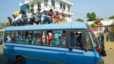 Delhi, Hindistan, 18 Ekim 2017 - insanlar sokaklarda Delhi, Hindistan'ın veri.