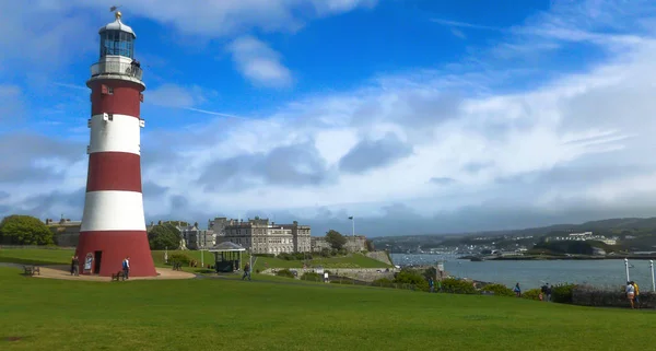 Plymouth Devon Agosto 2014 Plymouth Smeatons Tower Plymouth Hoe Inghilterra — Foto Stock