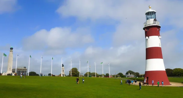 Plymouth Devon August 2014 Plymouth Smeatons Tower Plymouth Hoe England — Stock Photo, Image