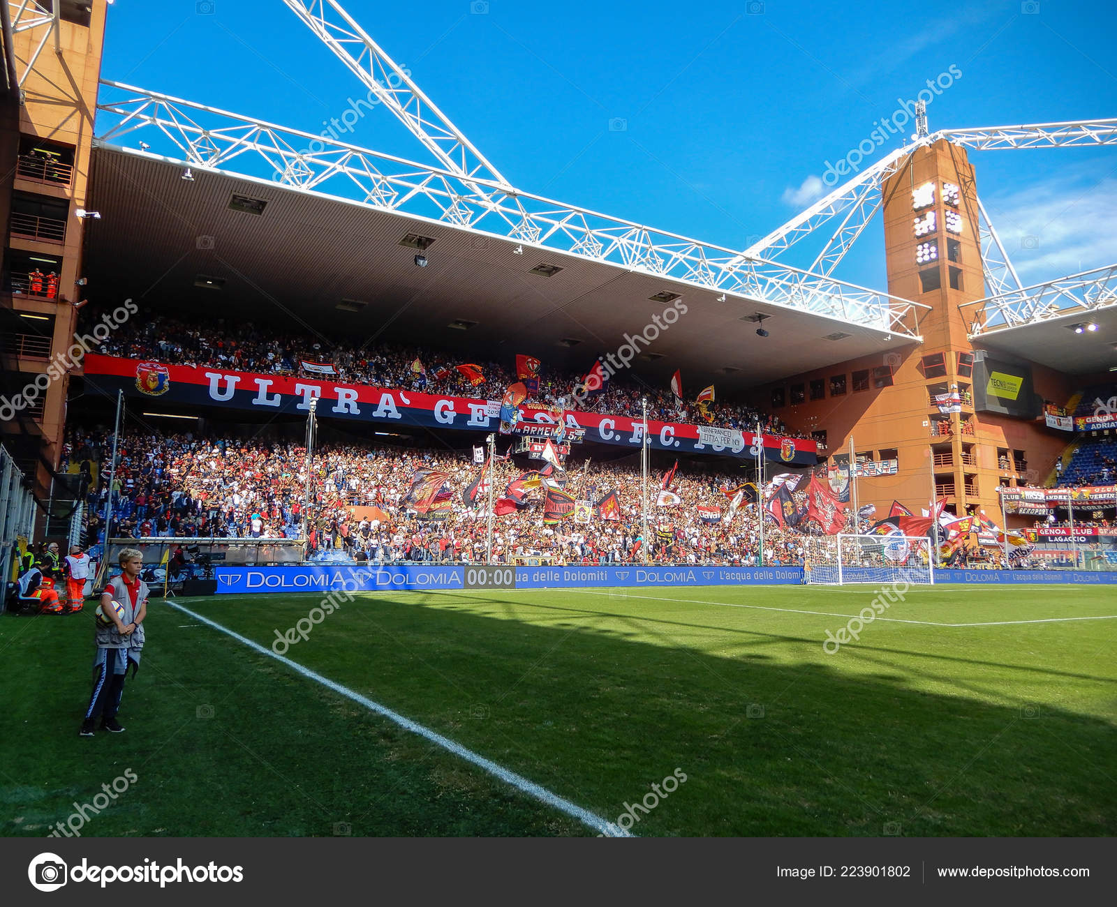 GENOVA - NOV 10, 2018: Genoa Celebrates The Goal. C.F.C Genoa