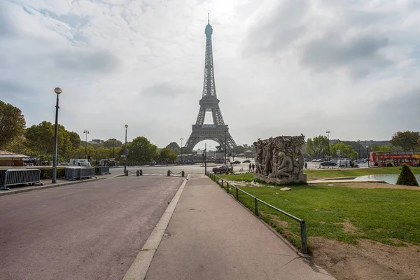 Париж Франція Вересня 2018 Перегляд Tour Eiffel Від Trocadero Парижі — стокове фото