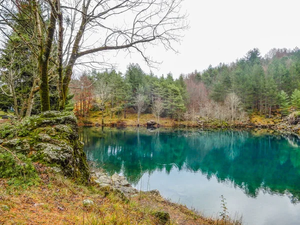 Herfst Landschap Van Lame Lake Een Vijver Van Kleine Berg — Stockfoto