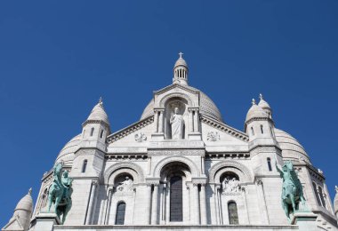 Montmartre Paris, Fransa 'da Sacre-Coeur Basilique