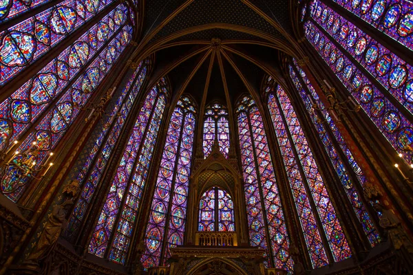 Vitray pencereler içinde Sainte Chapelle Paris, Fransa