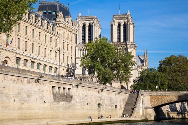 Paris France September 2018 Notre Dame Paris Chatedral Paris Seine — Stock Photo, Image