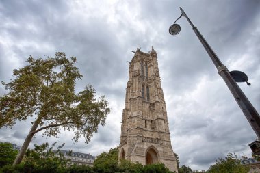 Paris, Fransa, 6 Eylül 2018 - Saint-Jacques Kulesi Paris, Fransa