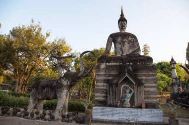 Nong Khai, Thailand, 27 Ocak 2019 - Sala Keo Kou Tapınağı, Nong Khai, Tayland, Asya