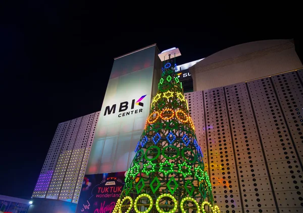 Bangkok Thailand January 2019 New Mbk Shopping Center Night Christmas — Stock Photo, Image
