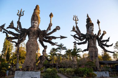 Nong Khai, Thailand, 27 Ocak 2019 - Sala Keo Kou Tapınağı, Nong Khai, Tayland, Asya