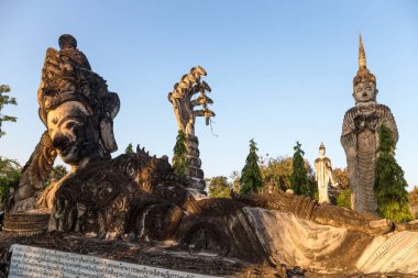 Nong Khai, Thailand, 27 Ocak 2019 - Sala Keo Kou Tapınağı, Nong Khai, Tayland, Asya