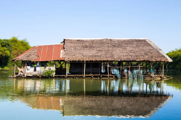 Sakon Накхон Таїланд Січня 2019 Кімнатна Човен Використовується Риболовлі Річці — стокове фото